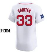 Jason Varitek Men's Boston Red Sox White Elite Home Patch Jersey