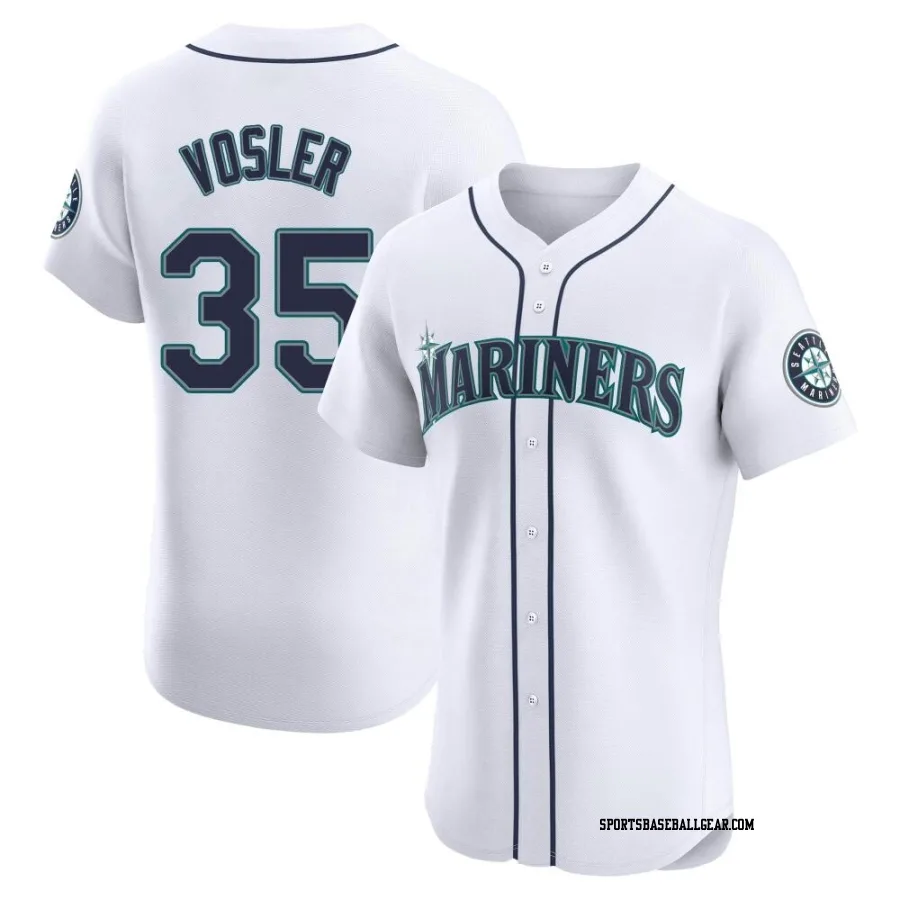 Jason Vosler Men's Seattle Mariners White Elite Home Jersey