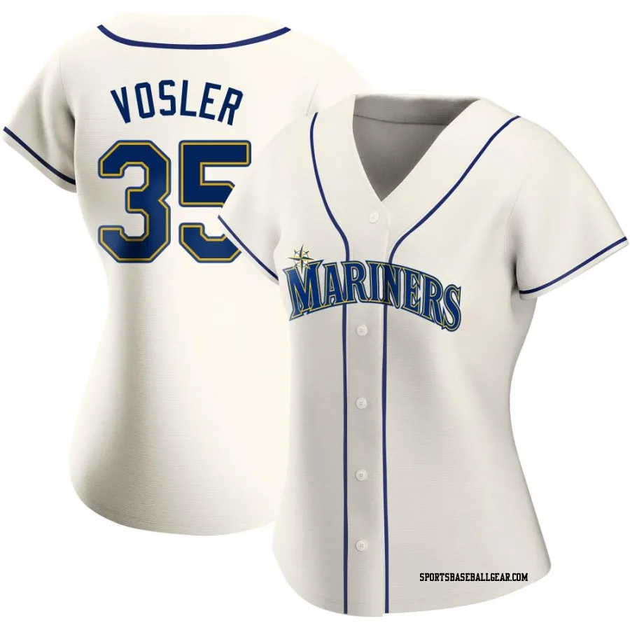 Jason Vosler Women's Seattle Mariners Cream Authentic Alternate Jersey