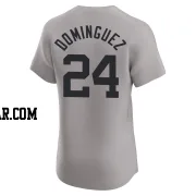 Jasson Dominguez Men's New York Yankees Gray Elite Road Jersey