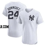 Jasson Dominguez Men's New York Yankees White Elite Home Jersey