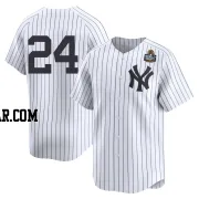 Jasson Dominguez Men's New York Yankees White Limited Yankee Home 2nd 2024 World Series Jersey