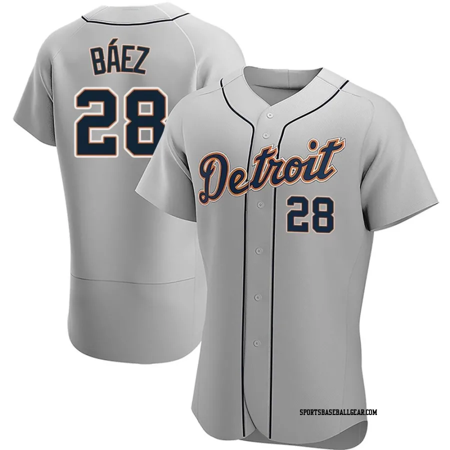 Javier Baez Men's Detroit Tigers Gray Authentic Road Jersey