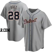 Javier Baez Men's Detroit Tigers Gray Replica Road Jersey