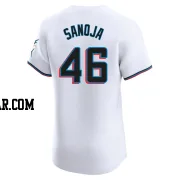 Javier Sanoja Men's Miami Marlins White Elite Home Jersey