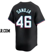 Javier Sanoja Youth Miami Marlins Black Limited Alternate Jersey