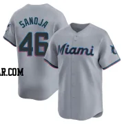 Javier Sanoja Youth Miami Marlins Gray Limited Road Jersey