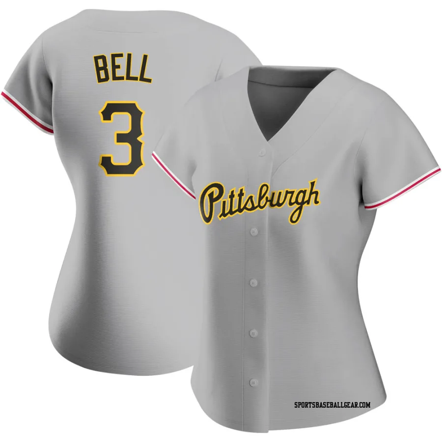 Jay Bell Women's Pittsburgh Pirates Gray Replica Road Jersey