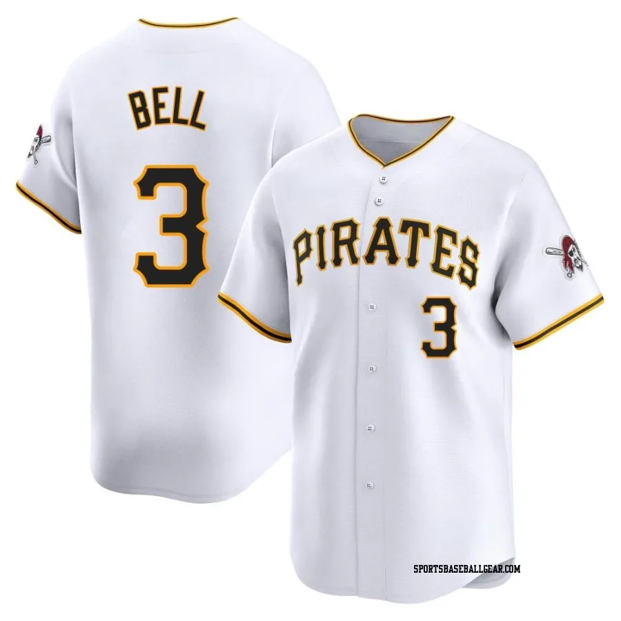Jay Bell Youth Pittsburgh Pirates White Limited Home Jersey