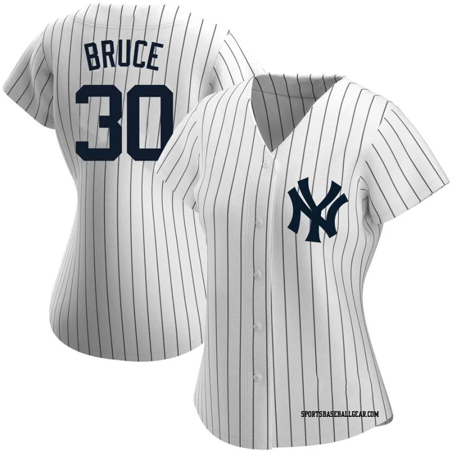 Jay Bruce Women's New York Yankees White Replica Home Name Jersey