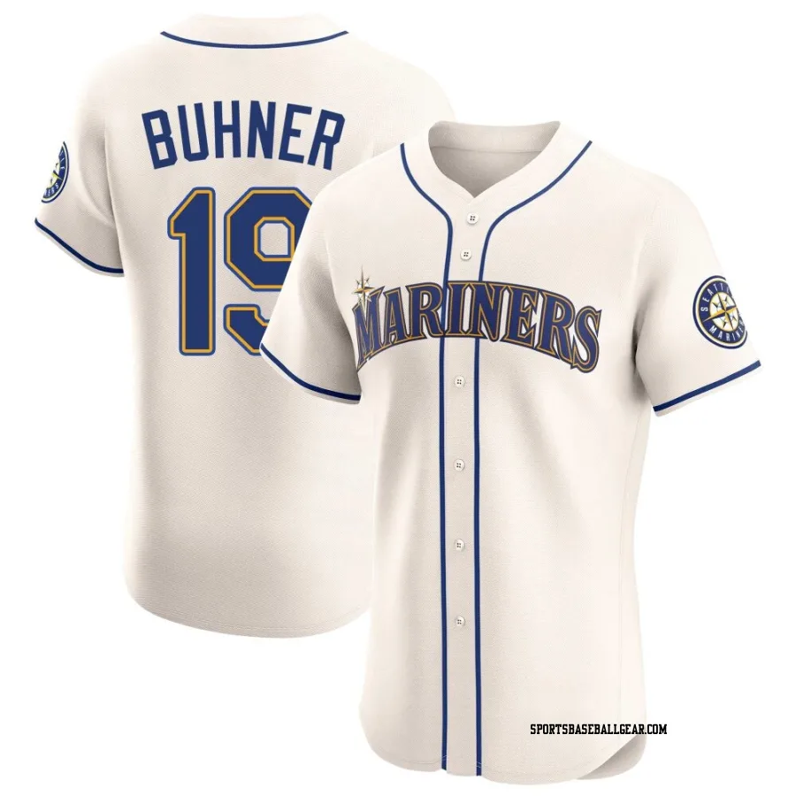 Jay Buhner Men's Seattle Mariners Cream Elite Alternate Jersey