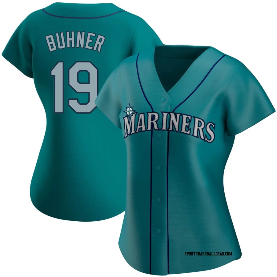 Jay Buhner Women's Seattle Mariners Aqua Authentic Alternate Jersey