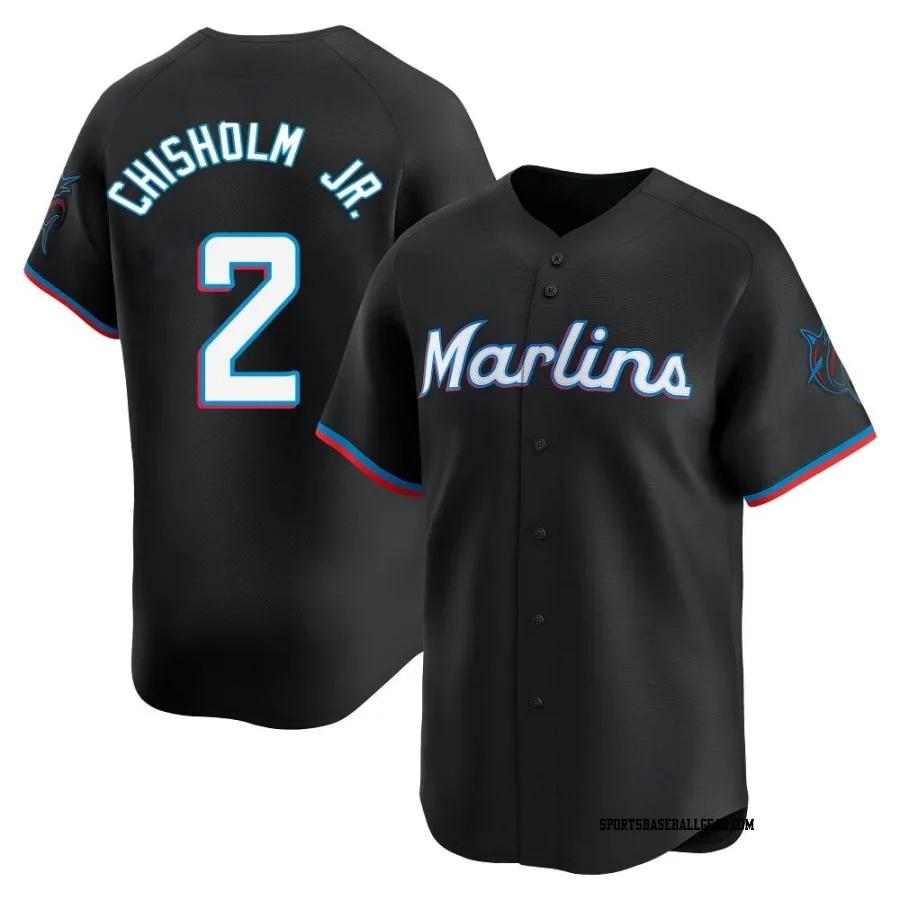 Jazz Chisholm Jr. Men's Miami Marlins Black Limited Alternate Jersey