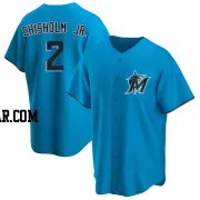 Jazz Chisholm Jr. Men's Miami Marlins Blue Replica Alternate Jersey