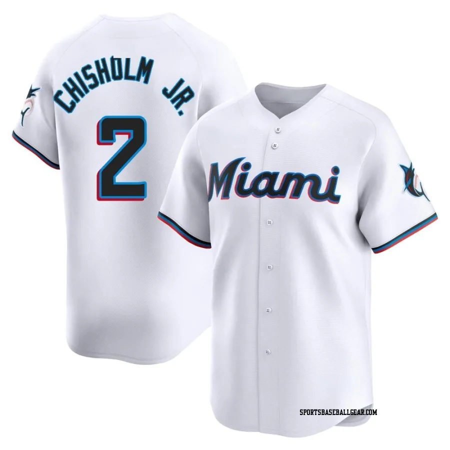 Jazz Chisholm Jr. Youth Miami Marlins White Limited Home Jersey