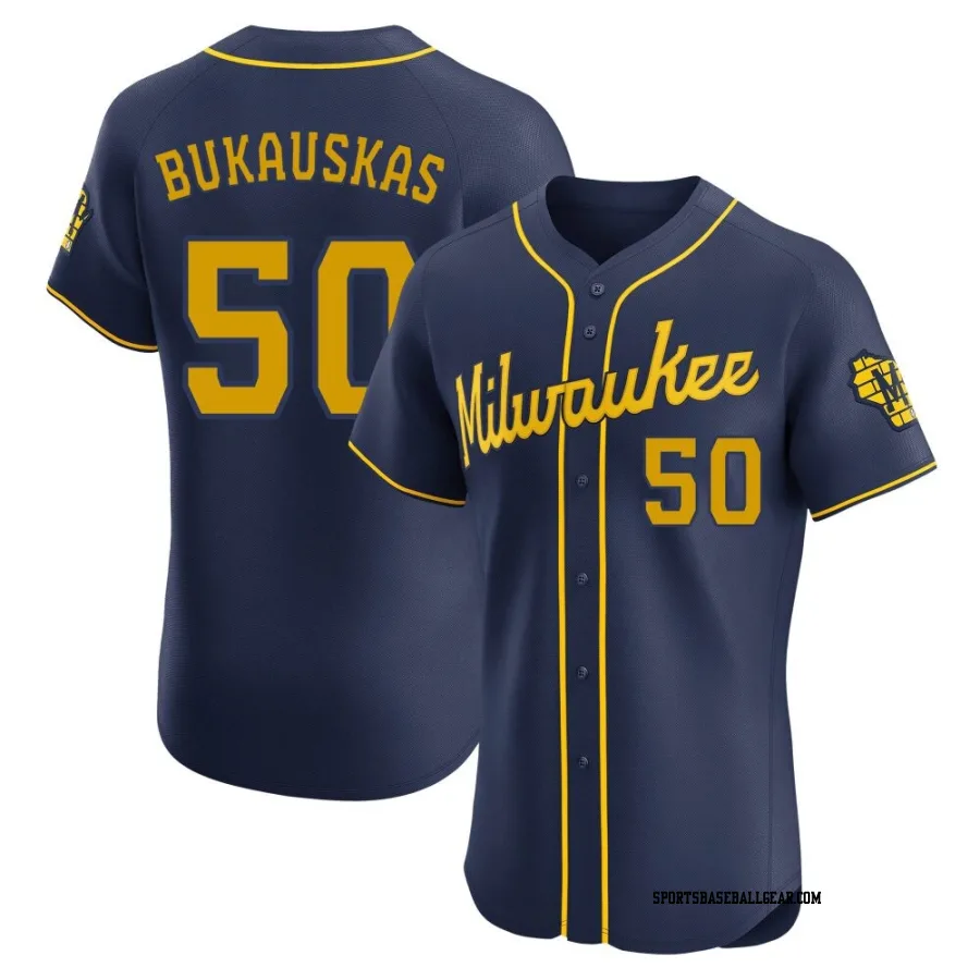 J.B. Bukauskas Men's Milwaukee Brewers Navy Elite Alternate Jersey