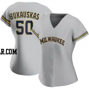 J.B. Bukauskas Women's Milwaukee Brewers Gray Authentic Road Jersey