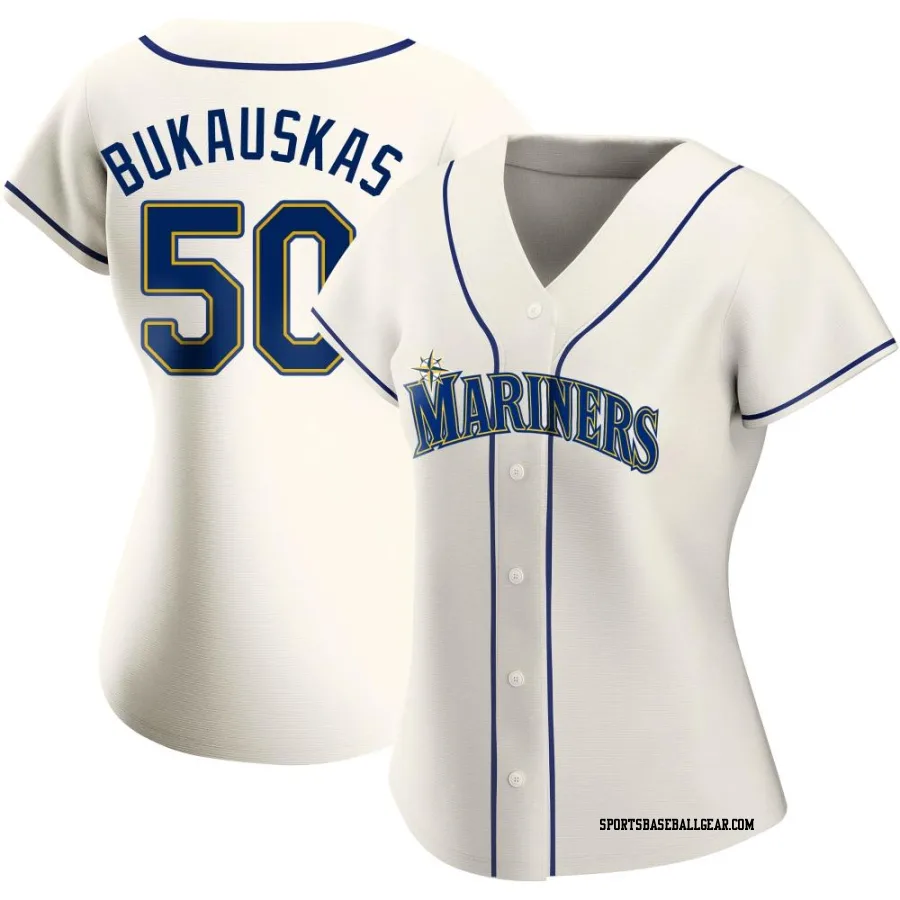 J.B. Bukauskas Women's Seattle Mariners Cream Authentic Alternate Jersey