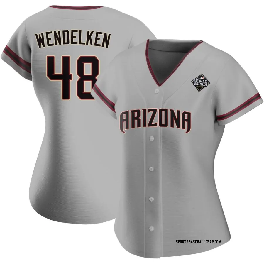 J.B. Wendelken Women's Arizona Diamondbacks Gray Replica Road 2023 World Series Jersey
