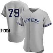 J.C. Escarra Men's New York Yankees Gray Authentic Road Jersey