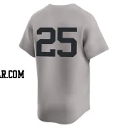 J.C. Escarra Men's New York Yankees Gray Limited Away 2nd Jersey