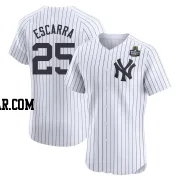 J.C. Escarra Men's New York Yankees White Elite Home 2024 World Series Jersey