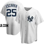 J.C. Escarra Men's New York Yankees White Replica Home Jersey