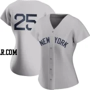 J.C. Escarra Women's New York Yankees Gray Authentic 2021 Field of Dreams Jersey