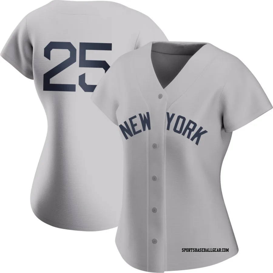 J.C. Escarra Women's New York Yankees Gray Authentic 2021 Field of Dreams Jersey