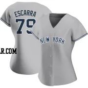 J.C. Escarra Women's New York Yankees Gray Replica Road Name Jersey