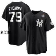 J.C. Escarra Youth New York Yankees Black/White Replica 2024 World Series Jersey