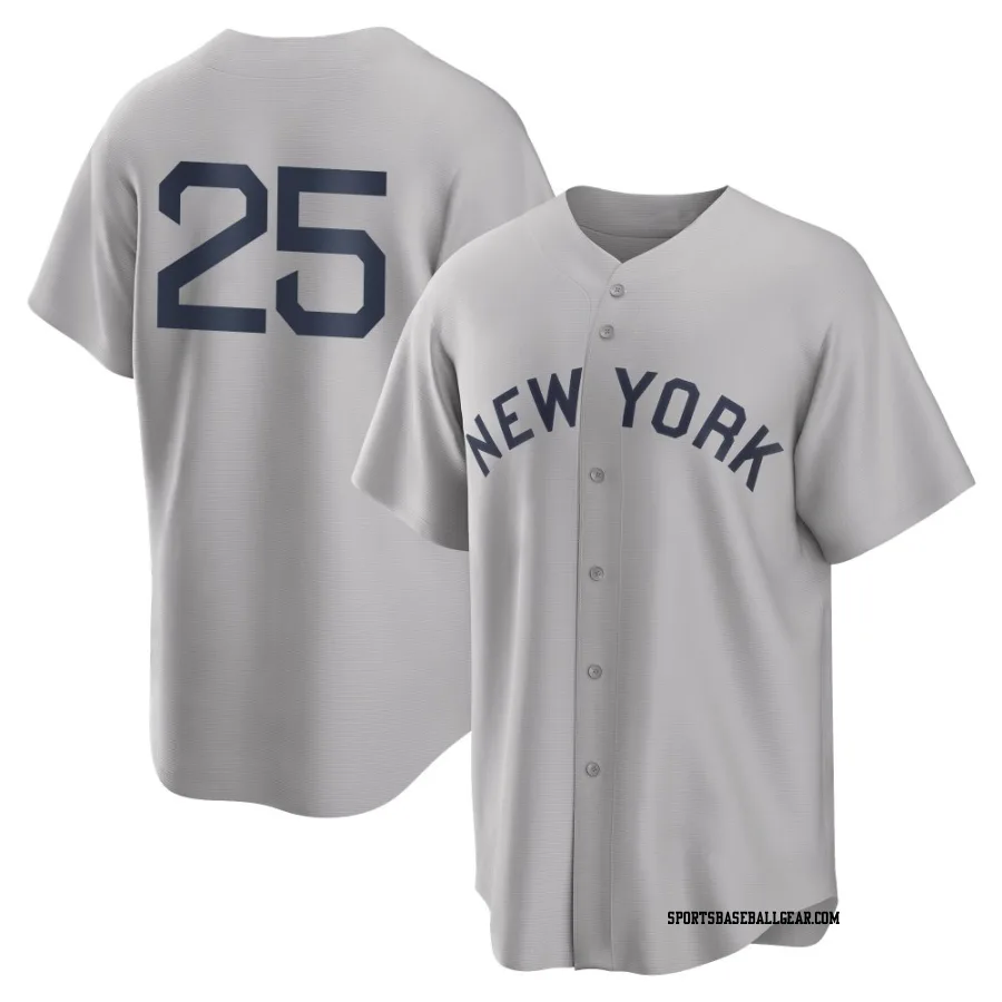 J.C. Escarra Youth New York Yankees Gray Replica 2021 Field of Dreams Jersey
