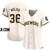 J.C. Mejia Women's Milwaukee Brewers Cream Limited Home Jersey