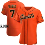 J.D. Davis Men's San Francisco Giants Orange Authentic Alternate Jersey