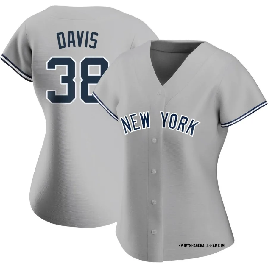 J.D. Davis Women's New York Yankees Gray Authentic Road Name Jersey