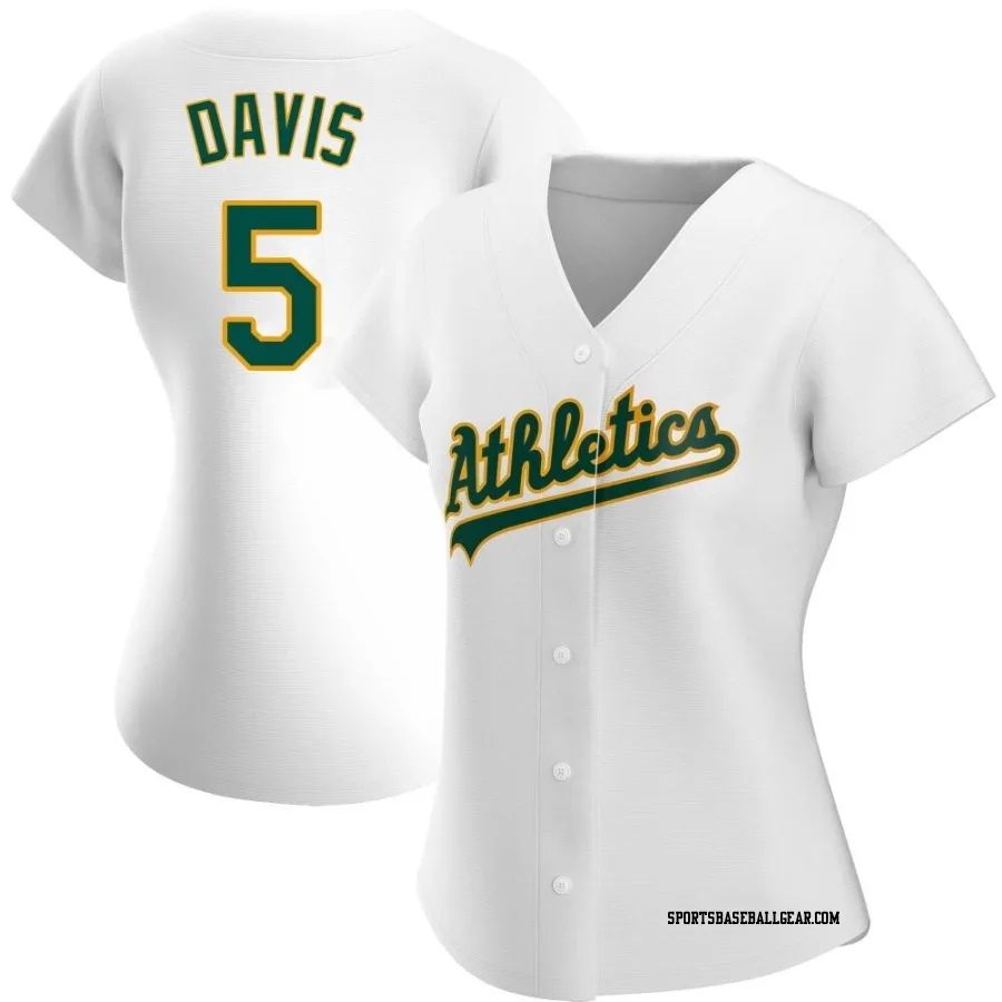 J.D. Davis Women's Oakland Athletics White Authentic Home Jersey