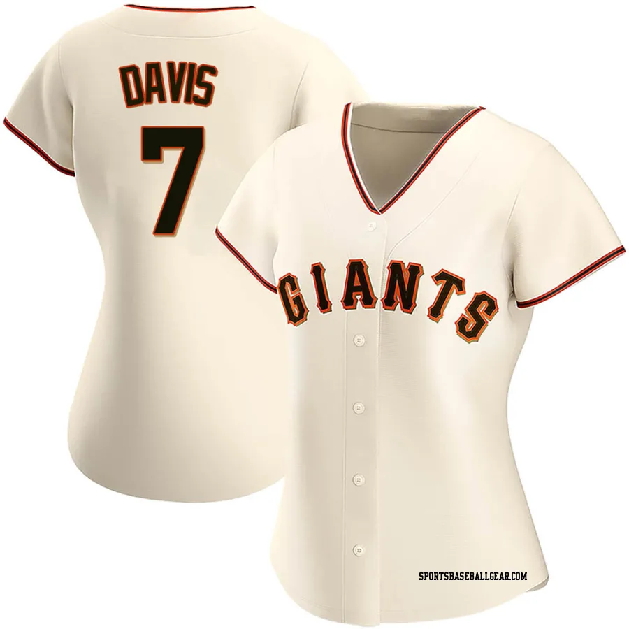 J.D. Davis Women's San Francisco Giants Cream Authentic Home Jersey