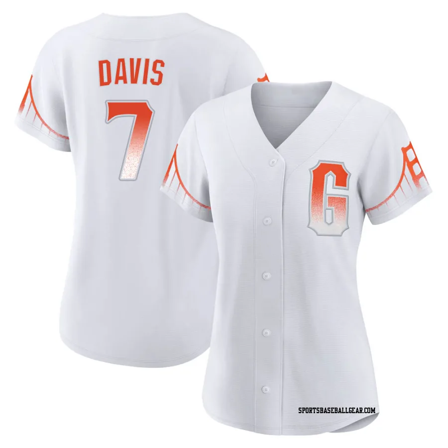 J.D. Davis Women's San Francisco Giants White Authentic 2021 City Connect Jersey