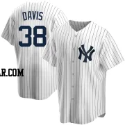 J.D. Davis Youth New York Yankees White Replica Home Jersey