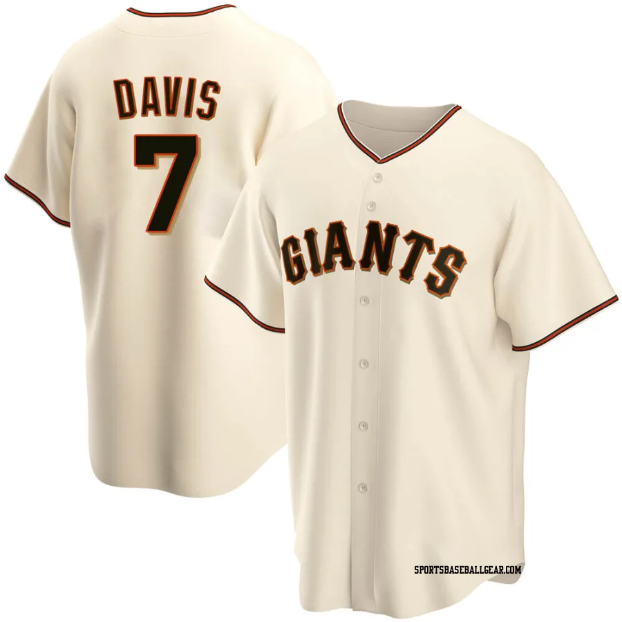 J.D. Davis Youth San Francisco Giants Cream Replica Home Jersey
