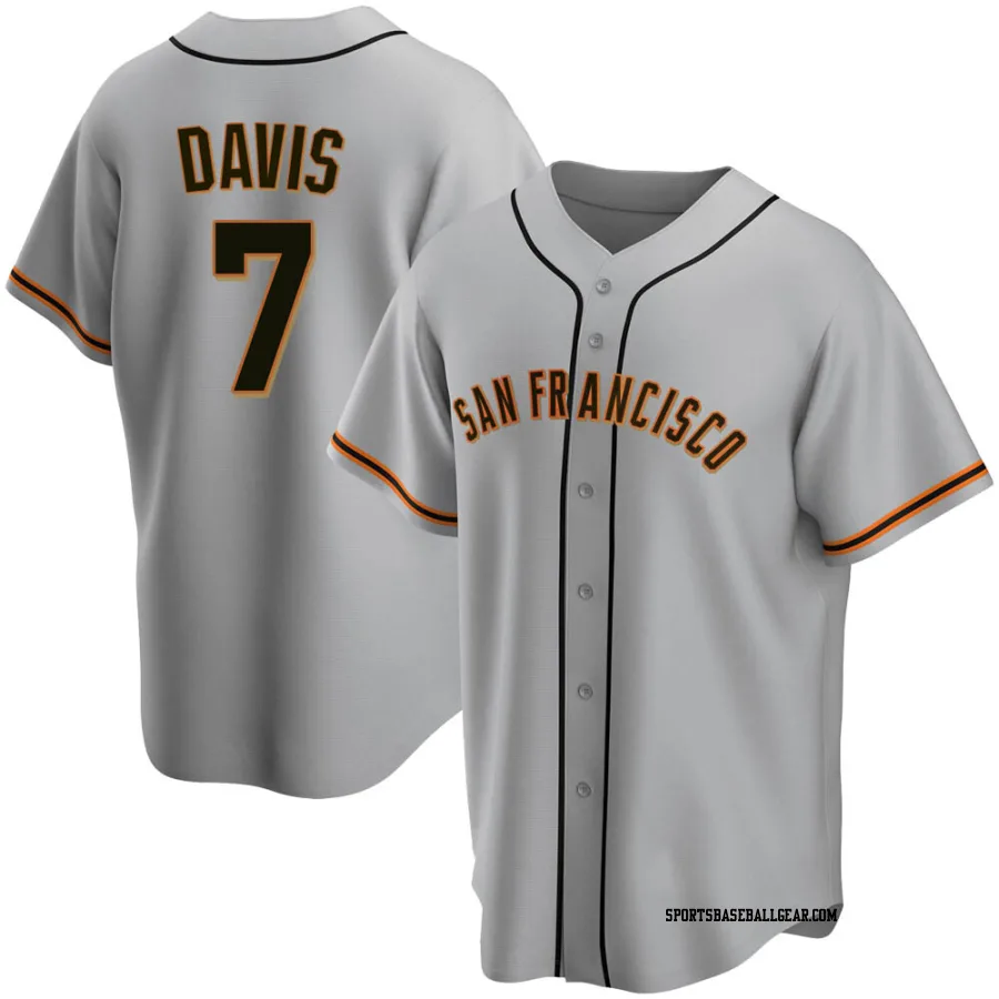 J.D. Davis Youth San Francisco Giants Gray Replica Road Jersey