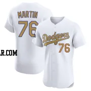 J.D. Martin Men's Los Angeles Dodgers Gold Elite White 2025 Collection Jersey