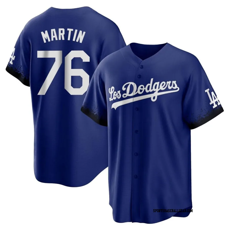 J.D. Martin Men's Los Angeles Dodgers Royal Replica 2021 City Connect Jersey