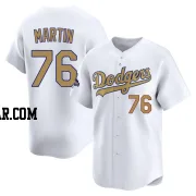 J.D. Martin Youth Los Angeles Dodgers Gold Limited White 2025 Collection Jersey