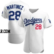 J.D. Martinez Men's Los Angeles Dodgers White Authentic Home Jersey