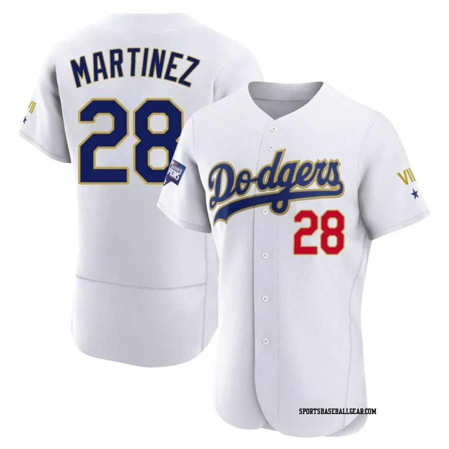 J.D. Martinez Men's Los Angeles Dodgers White/Gold Authentic 2021 Gold Program Player Jersey