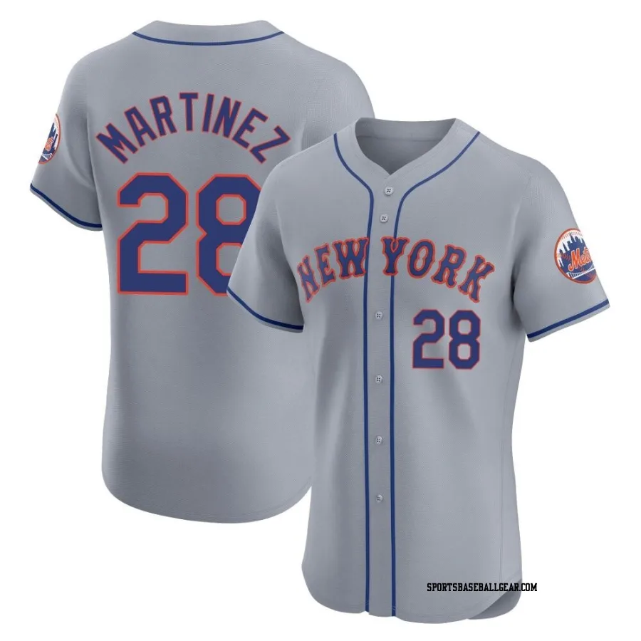 J.D. Martinez Men's New York Mets Gray Elite Road Jersey