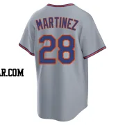 J.D. Martinez Men's New York Mets Gray Replica Away 2.0 Jersey
