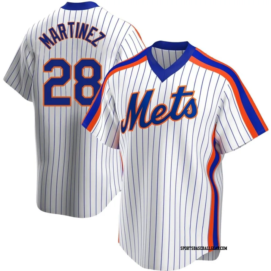 J.D. Martinez Men's New York Mets White Replica Home Cooperstown Collection Jersey