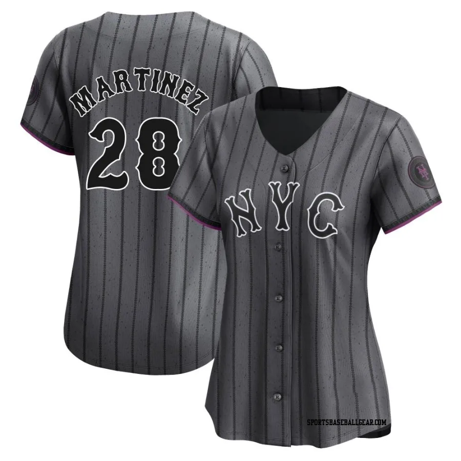 J.D. Martinez Women's New York Mets Limited Graphite 2024 City Connect Jersey